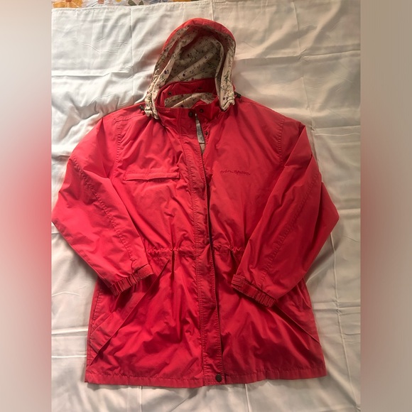 Vintage Northern Reflections Cottage Essentials Floral Lined Red Parka Jacket L - Picture 9 of 17
